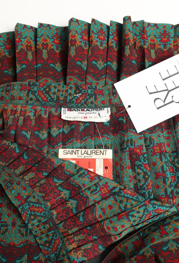 Saint Laurent F/W 1983 Mosaic Pleated Skirt - 6