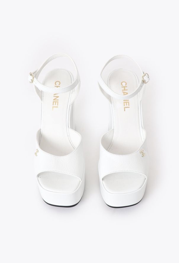 Chanel 2024 Patent Leather 'CC' Platforms - 2