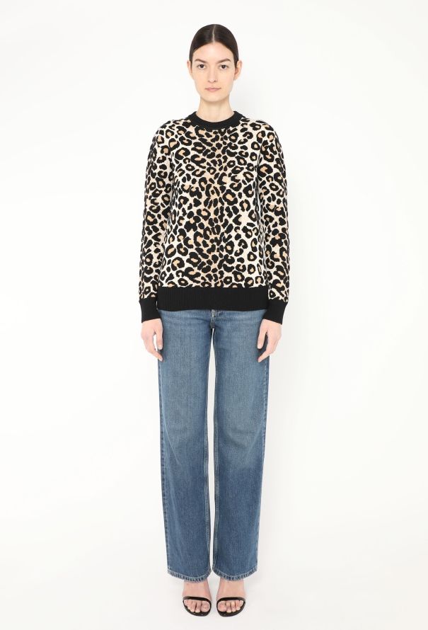 Céline Cheetah Print Crewneck Sweater - 2