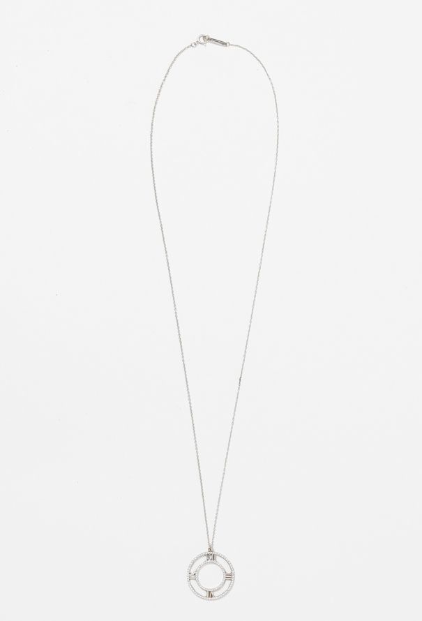 Tiffany & Co 18k Gold & Diamond Atlas Pendant Necklace - 3