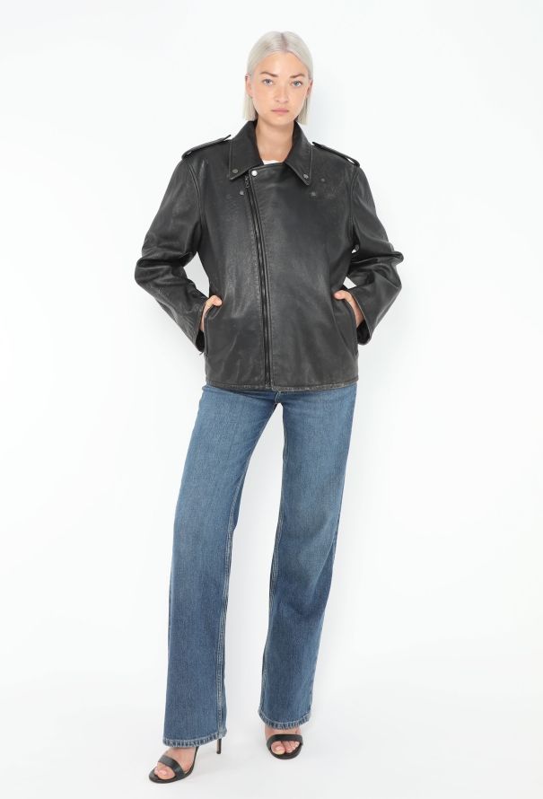 The Row 2023 Catalina Distressed Biker Jacket - 2