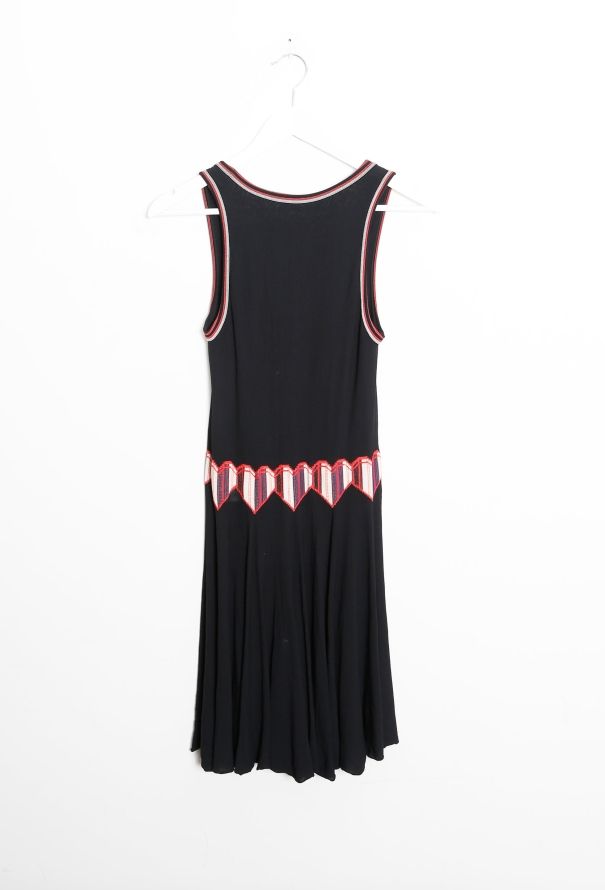 Alaïa Embroidered Heart Skater Dress Black - 7