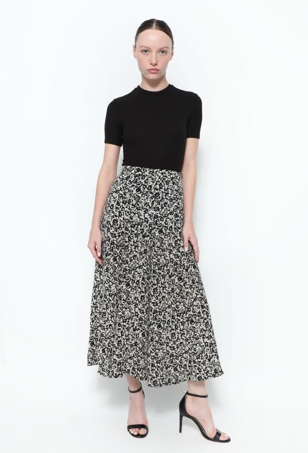 Sonia Rykiel '90s Floral Crêpe Skirt - 5