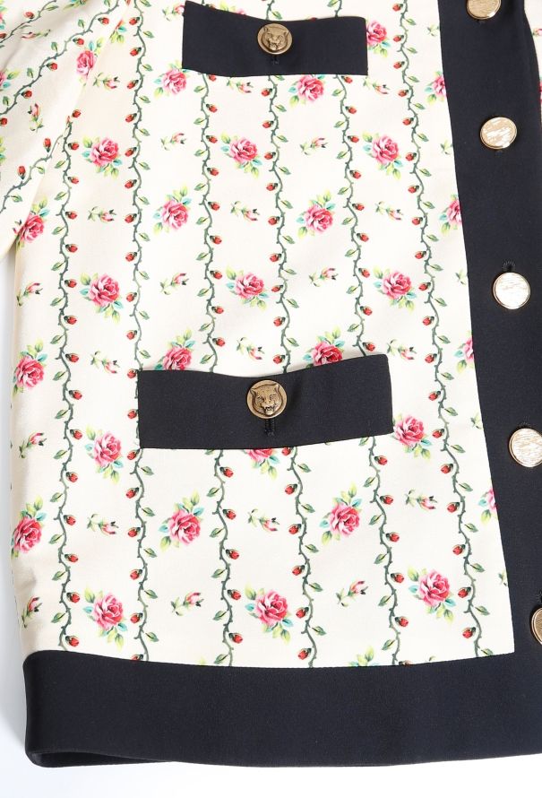 Gucci F/W 2018 Gardenia Lavallière Jacket - 7