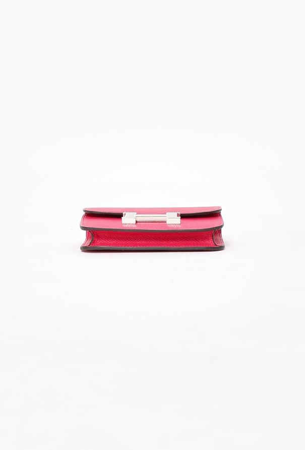 Hermès Rose Mexico Epsom Constance Slim Wallet & Belt - 9