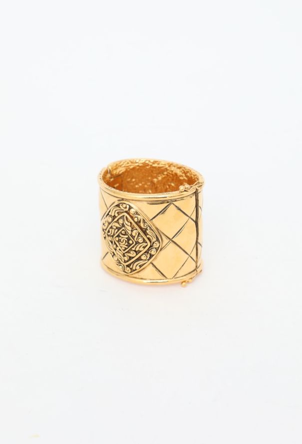 Chanel Vintage Embossed Matelassé Cuff - 3