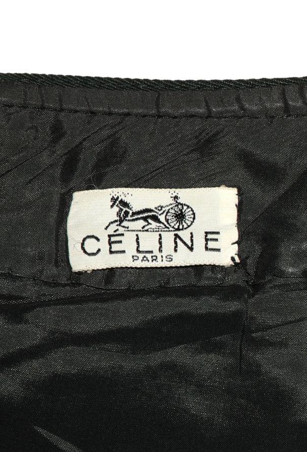 Céline '70s Pleated Twill Horsebit Skirt - 4