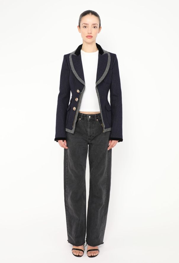Balenciaga ICONIC F/W 2007 Collegiate Pinstripe Blazer - 6