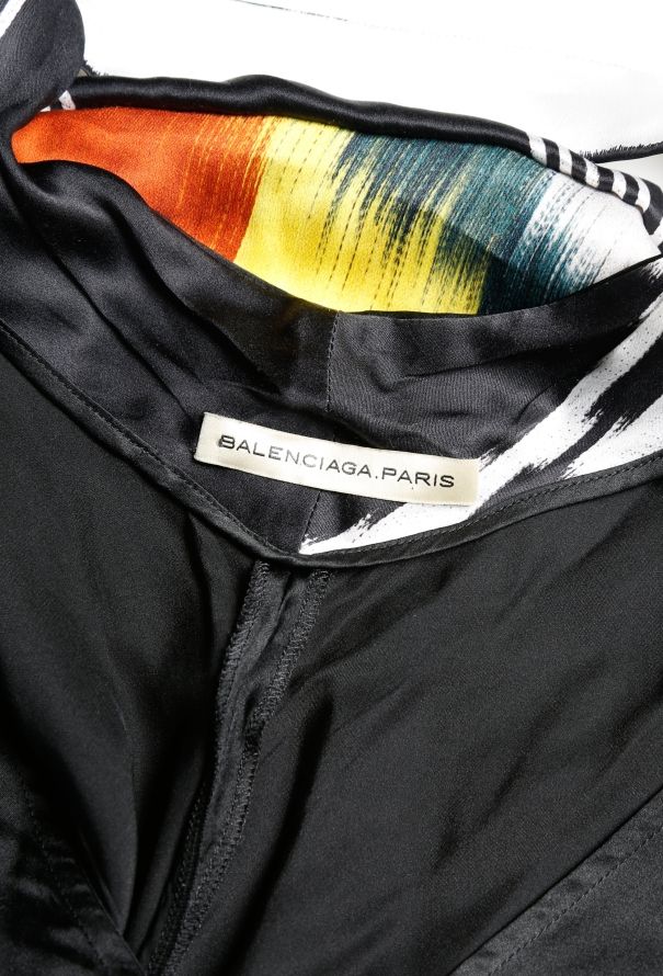 Balenciaga F/W 2007 Ikat Silk Dress - 6