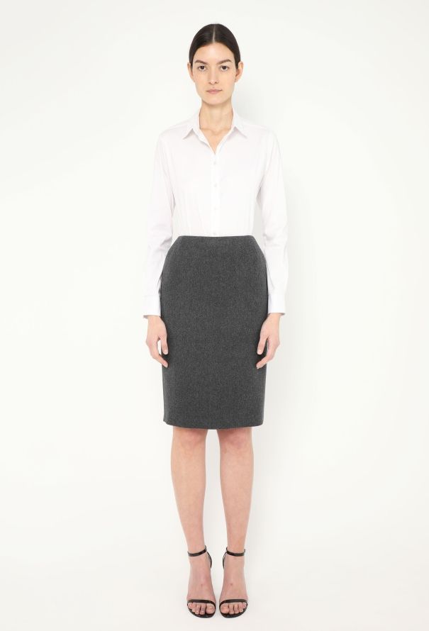 Miu Miu F/W 2024 Felted Emblem Skirt - 3
