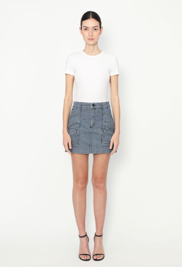 Balenciaga Early 2000s Denim Cargo Skirt - 3