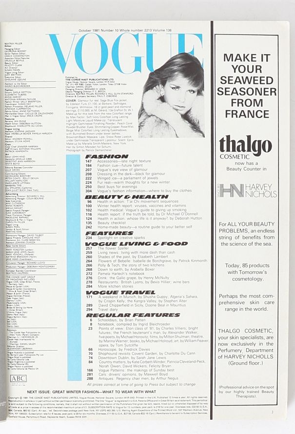 VOGUE UK 1981 Demarchelier Autumn Set - 7