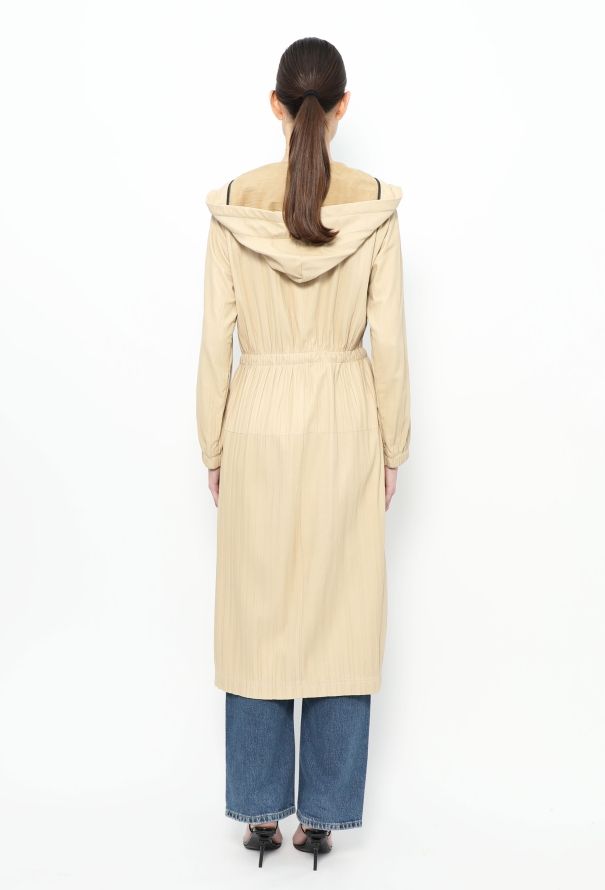 Céline 2016 Leather Drawstring Coat - 6
