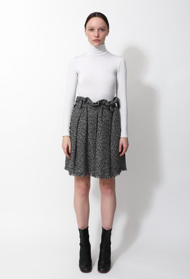 Louis Vuitton Frayed Tweed Skirt - 1