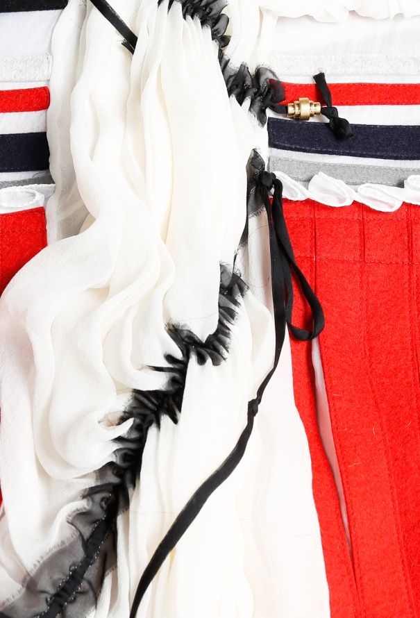 Balenciaga F/W 2007 Tiered Silk Bustier Dress - 7