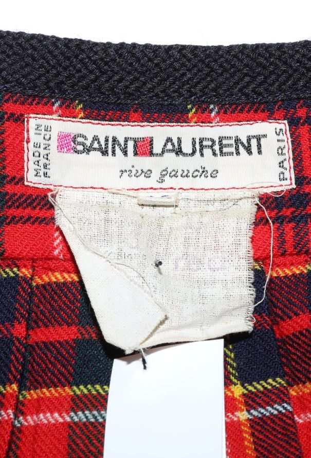 Saint Laurent 1977 Plaid Wrap Skirt - 4