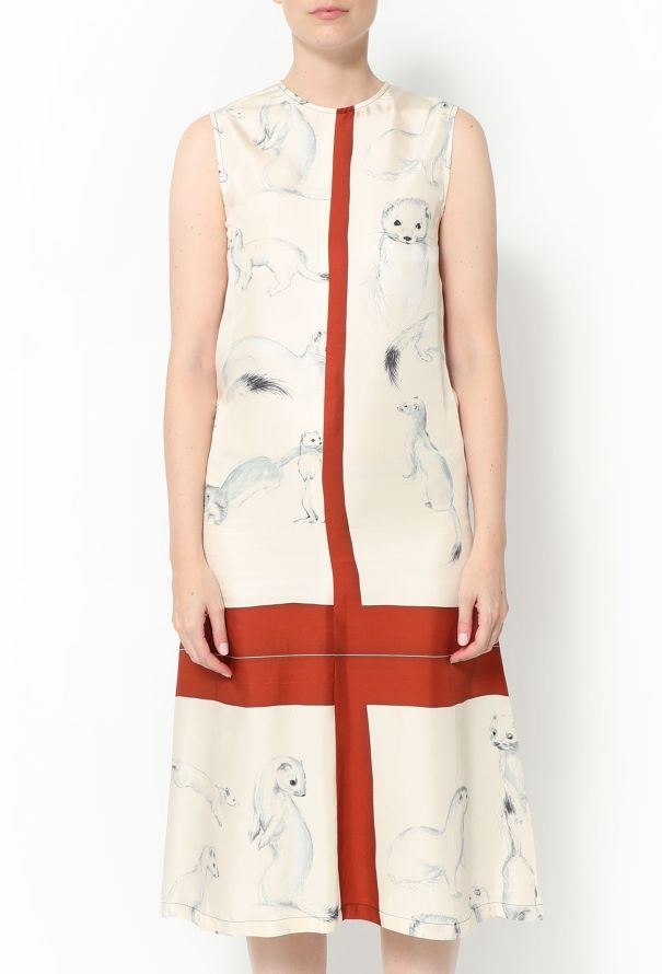 Céline F/W 2015 Wonderland Silk Dress meerkat - 3