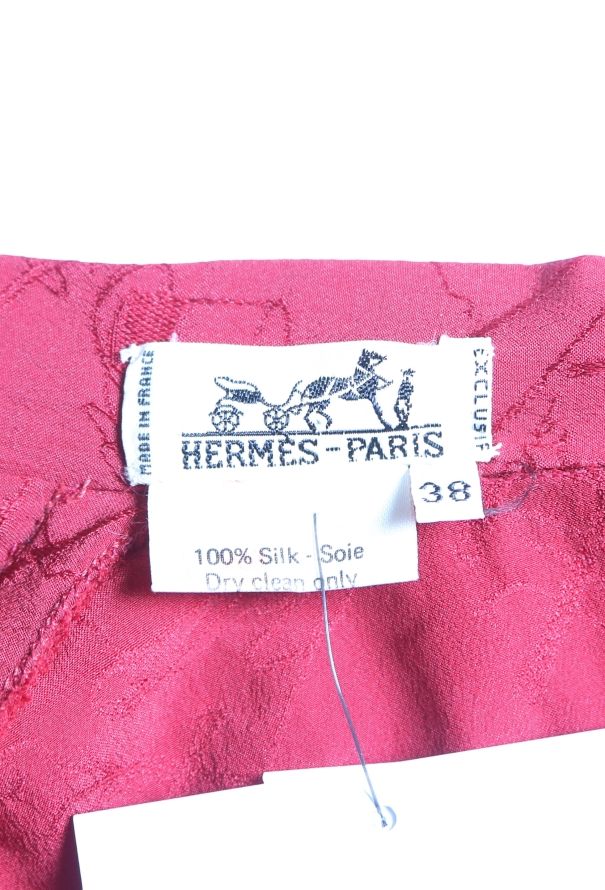 Hermès '80s Silk Lavallière Skirt Ensemble - 10