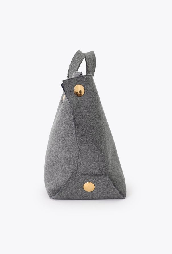 Céline Grey Felt Orb Tote Bag - 5