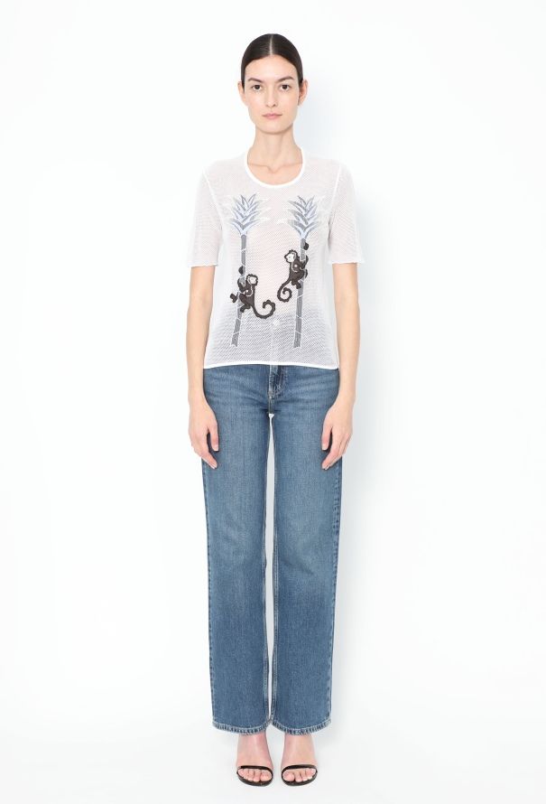 Chloé S/S 2002 Mesh Appliqué Top - 3