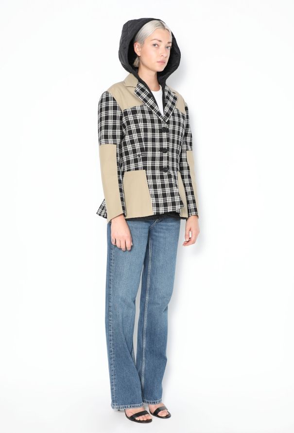 Dior F/W 2022 Hooded Plaid Bar Jacket - 5