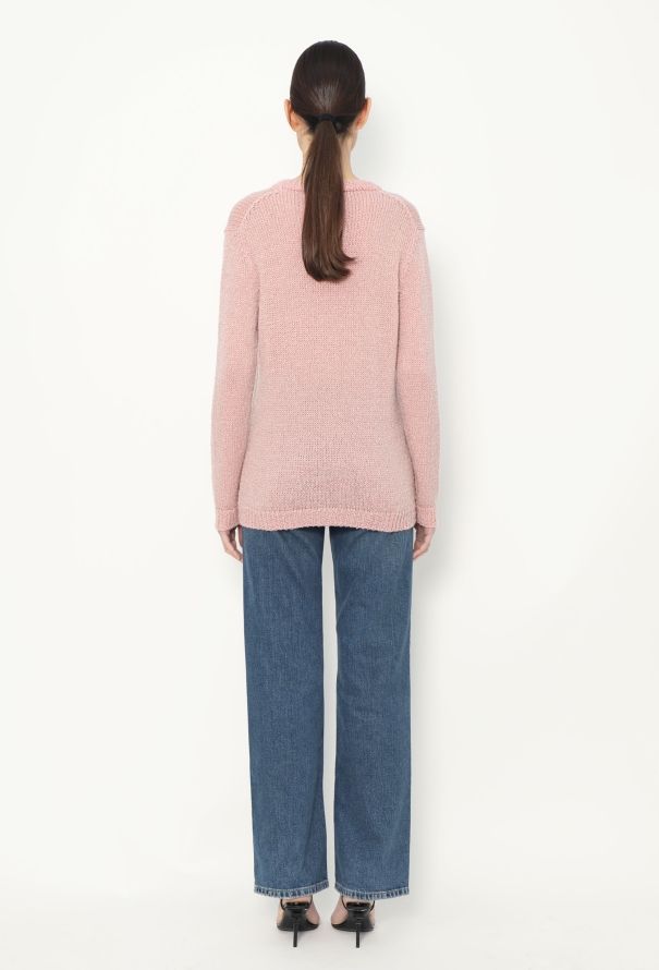 Prada 2015 Pink Cashmere Knit Sweater - 3