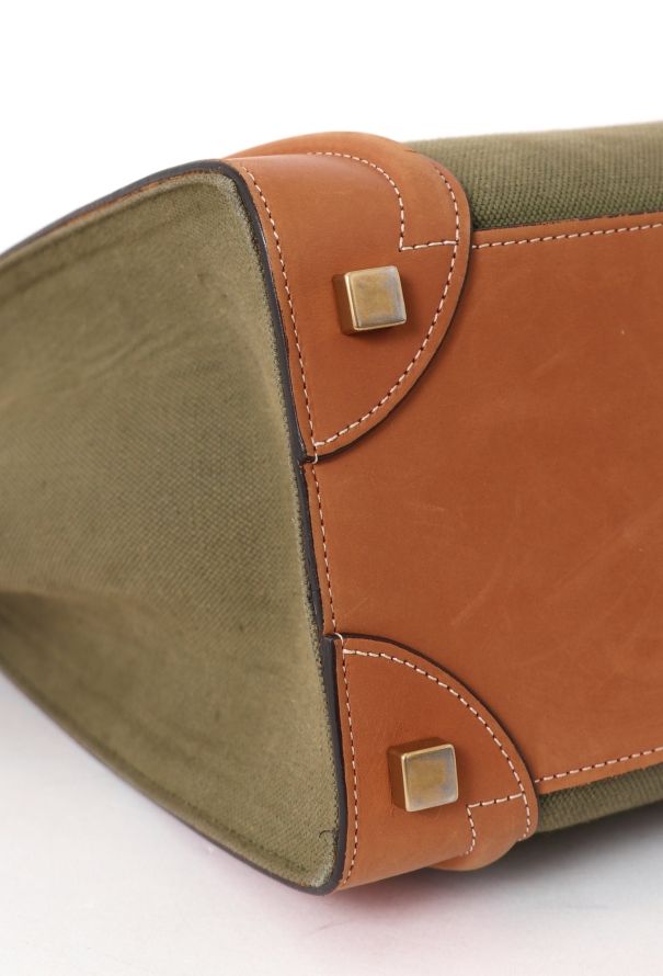 Céline Canvas & Leather Micro Luggage Tote Bag - 7