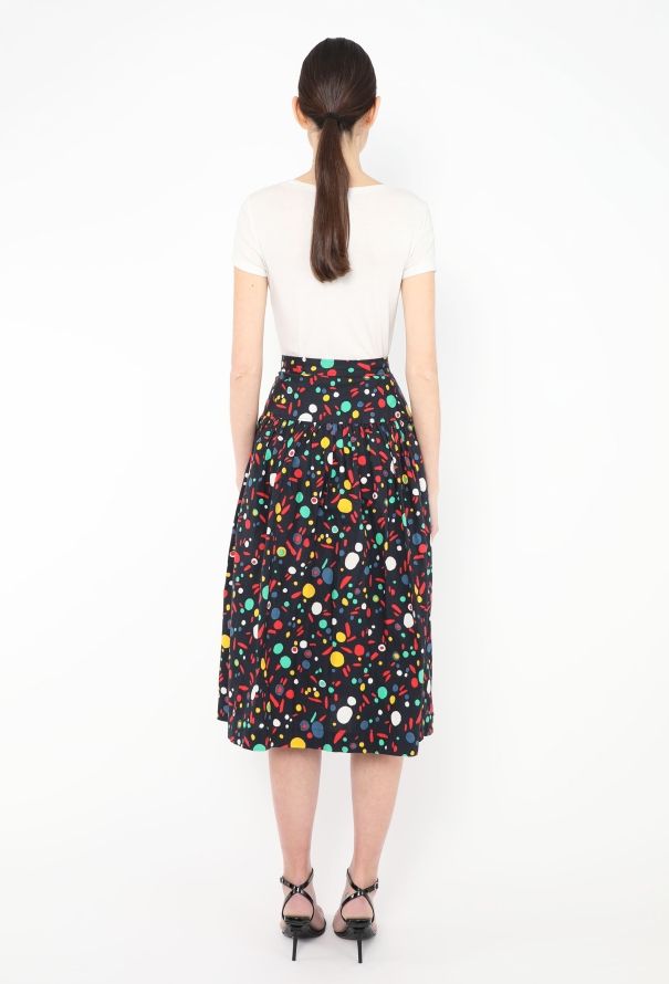 Saint Laurent Vintage Graphic Printed Skirt - 4