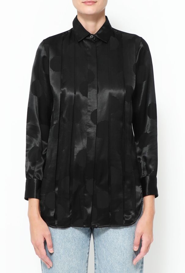 Céline 2013 Polka Dot Pleated Blouse - 1
