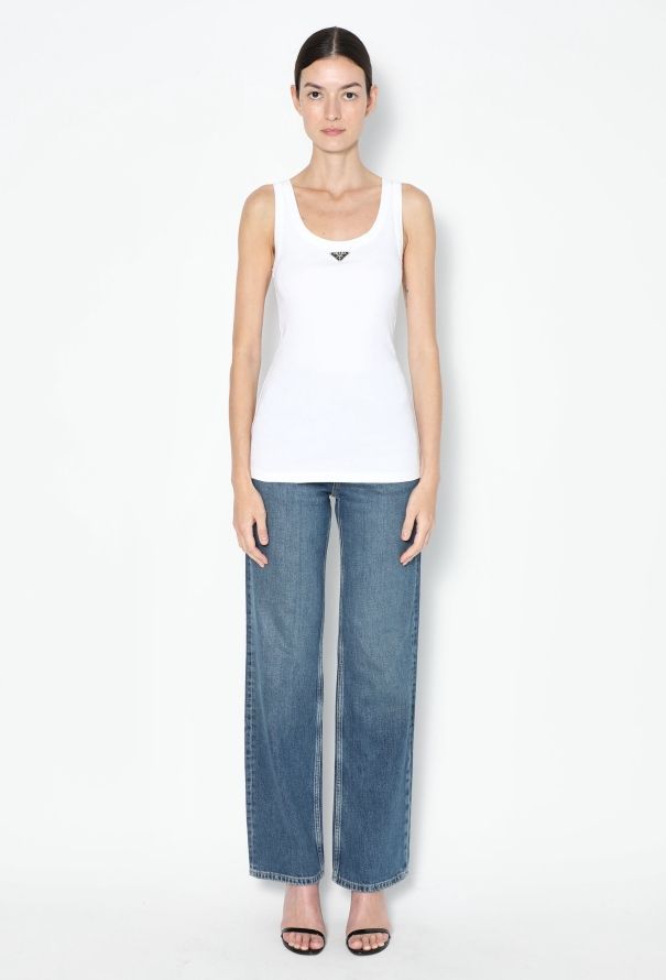 Prada F/W 2022 Cotton Emblem Tank - 3