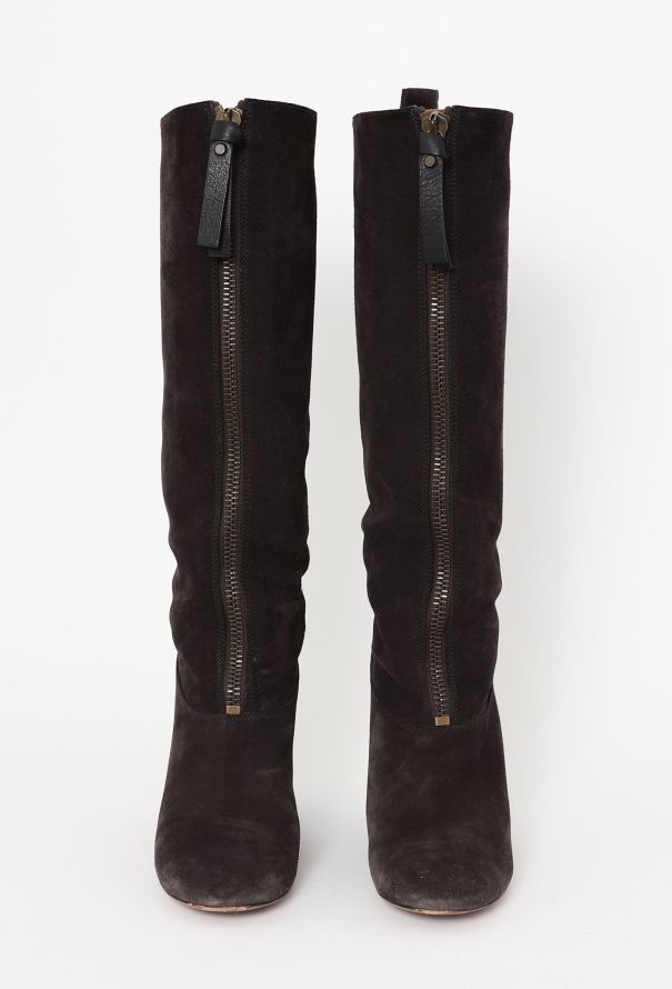 Chloé Suede Zip Boots - 2