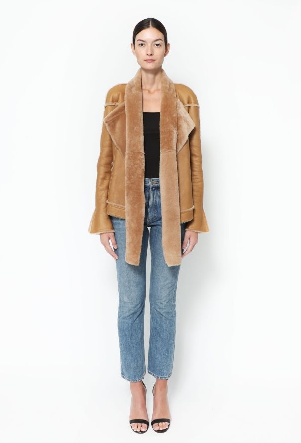 Chanel 2004 Lambskin Shearling Scarf Jacket - 3