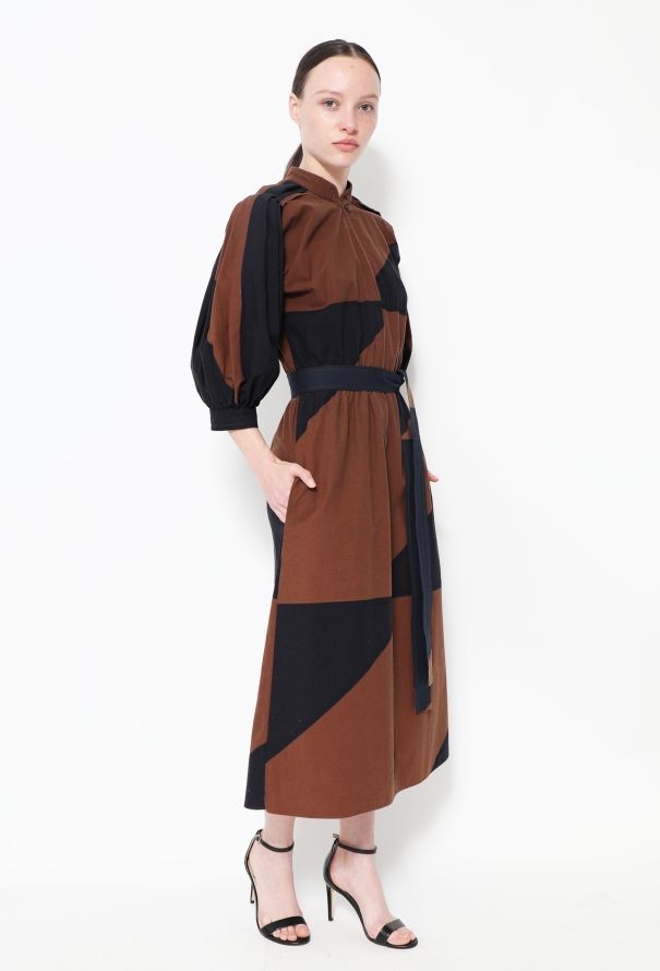 Vuokko '70s Belted Cotton Dress - 2