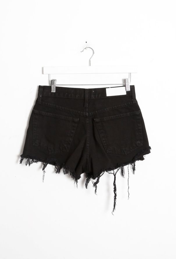 Re/Done Distressed Denim Shorts - 7