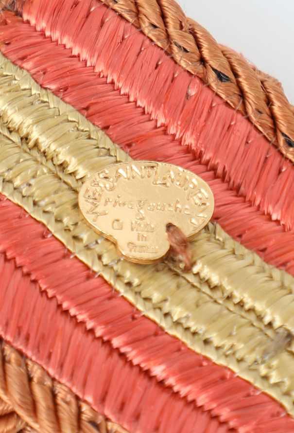 Saint Laurent Vintage Woven Silk Tortoiseshell Belt - 5