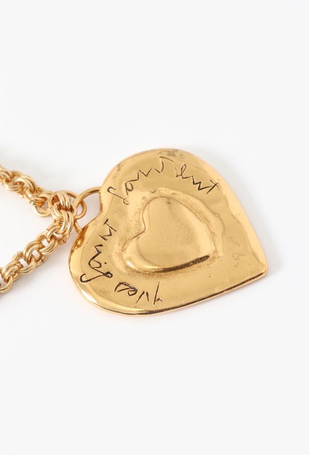 Saint Laurent 1992 Sculpted Heart Sautoir - 4