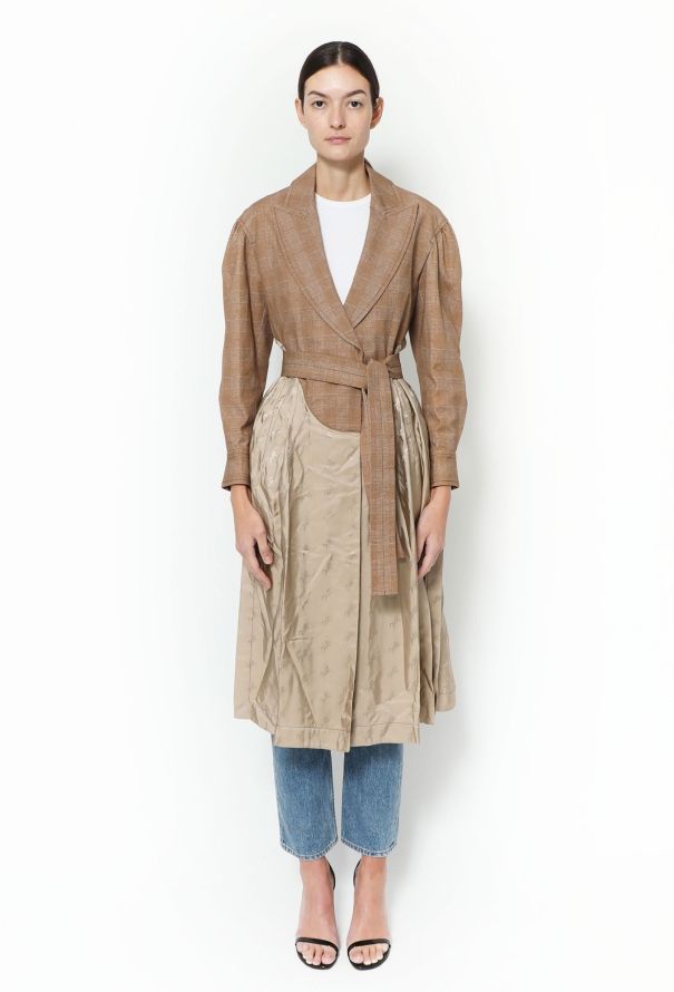 Chloé S/S 2020 Plaid Belted Silk Jacket - 1