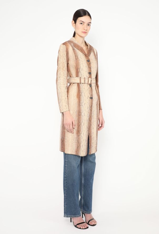 Prada RARE S/S 2004 Python Belted Trench - 5