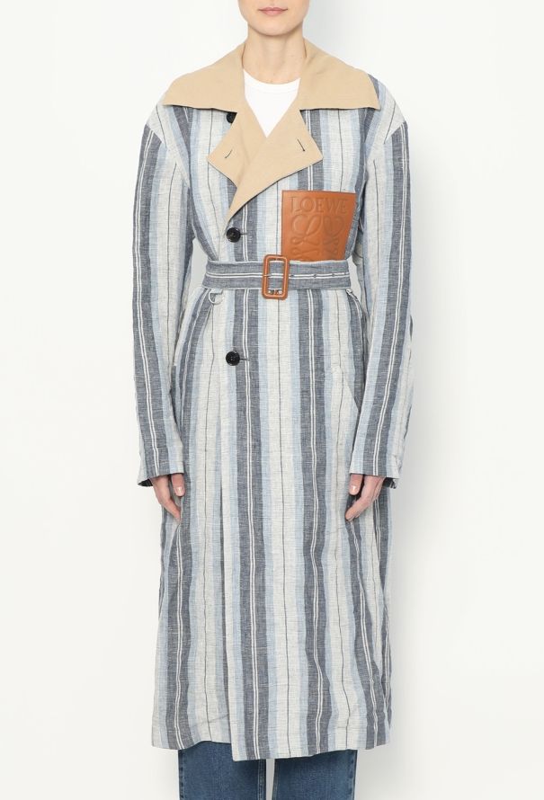 Loewe Belted Linen Trench Coat - 3