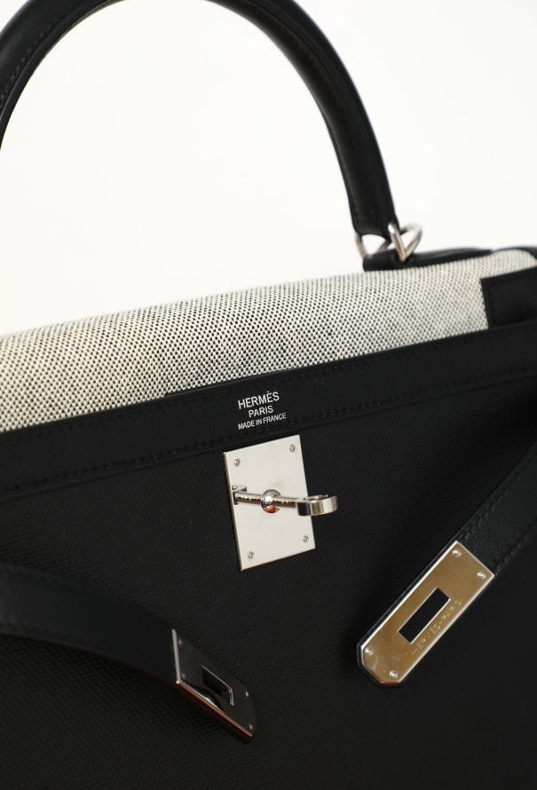 Hermès Limited Edition Swift & Toile Kelly Sellier 32 - 11