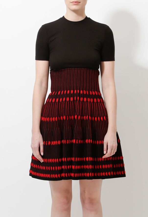 Alaïa Graphic Flared Corset Skirt - 2