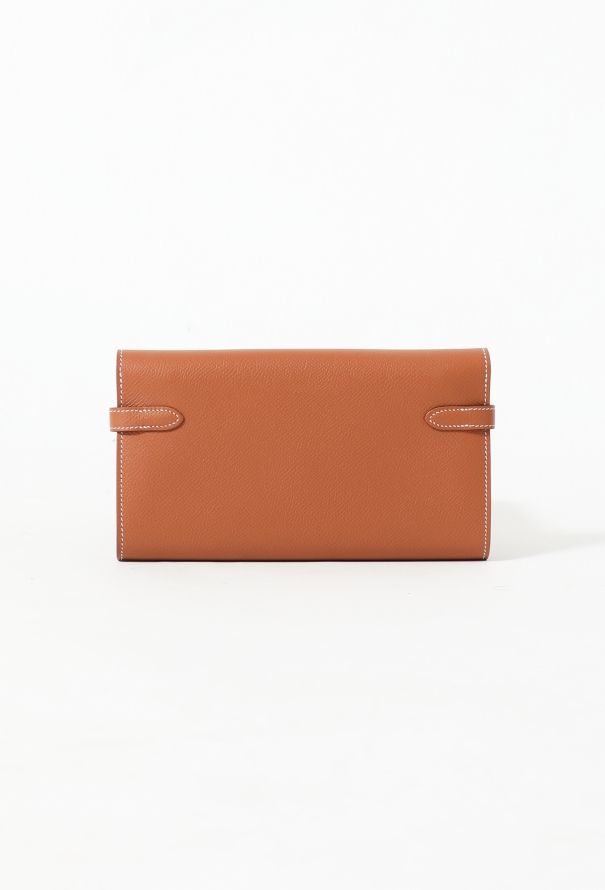Hermès Gold Evercolor Kelly To-Go Wallet - 3