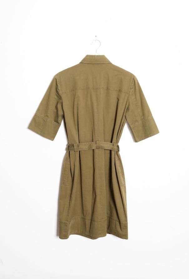 Valentino Khaki Belted Utility Dress - 8