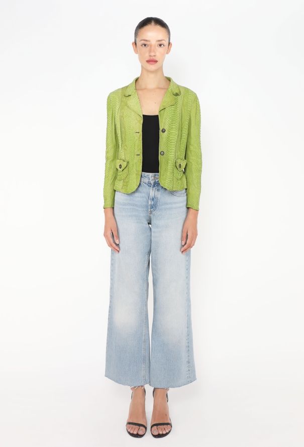 Prada 2004 Cropped Python Jacket - 3