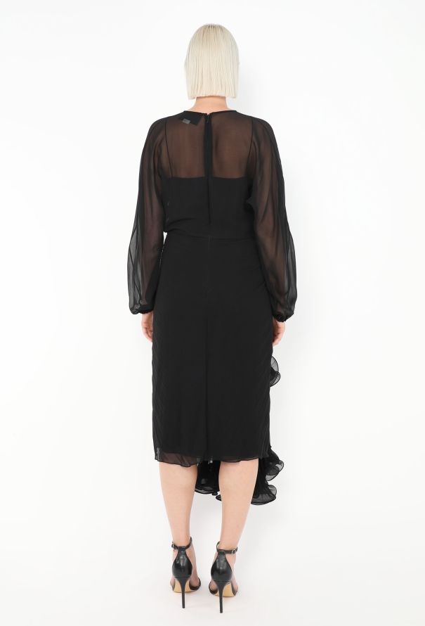 Gucci Resort 2020 Asymmetrical Chiffon Dress - 5