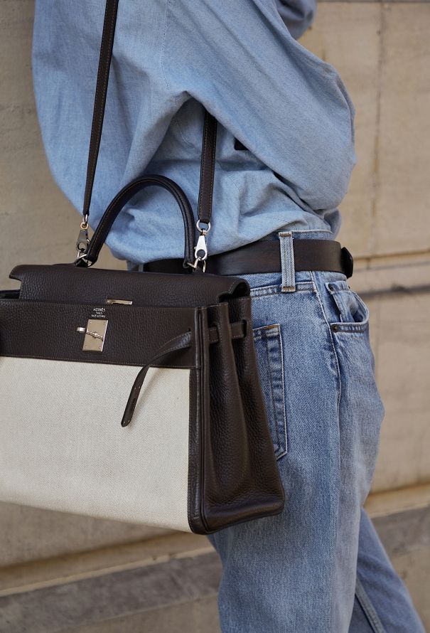 Hermès Clémence & Toile H Kelly Retourné 35 - 1