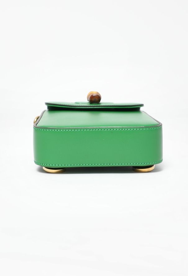 Gucci 2023 Green Bamboo Mini Crossbody Bag - 7