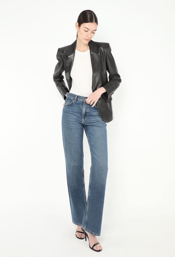 Saint Laurent Vintage Tailored Leather Blazer - 4