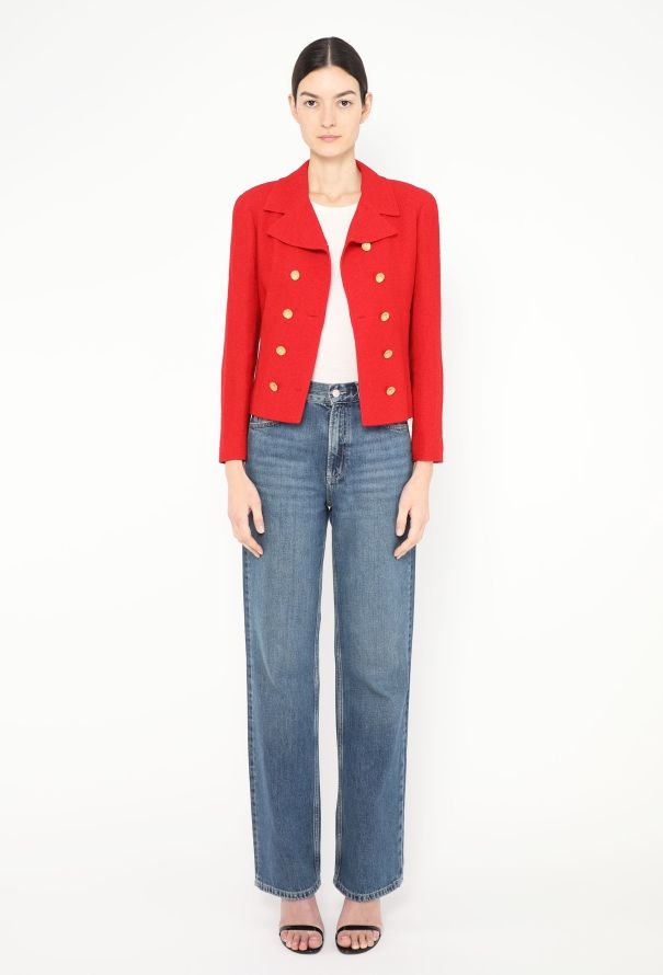 Chanel 1998 Tweed Clover Blazer - 3