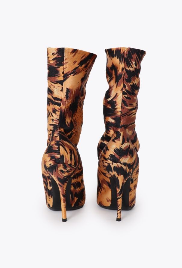 Balenciaga 2017 Leopard Knife Sock Boots - 4